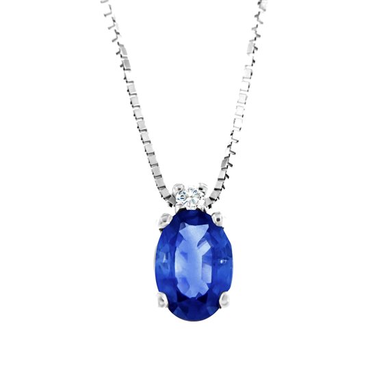 Necklace Roman Gioielli Woman FAVOLA in White Gold Zaffiro 0.52 Ct COLL.ZAG-J-3 - COLL.ZAG-J-3